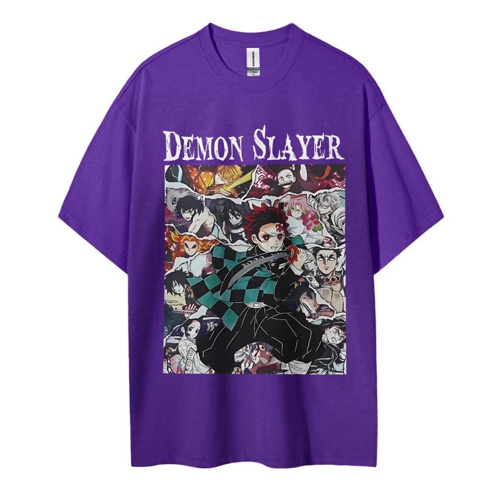 Demon Slayer Cotton Unisex Round Neck Anime T-Shirt