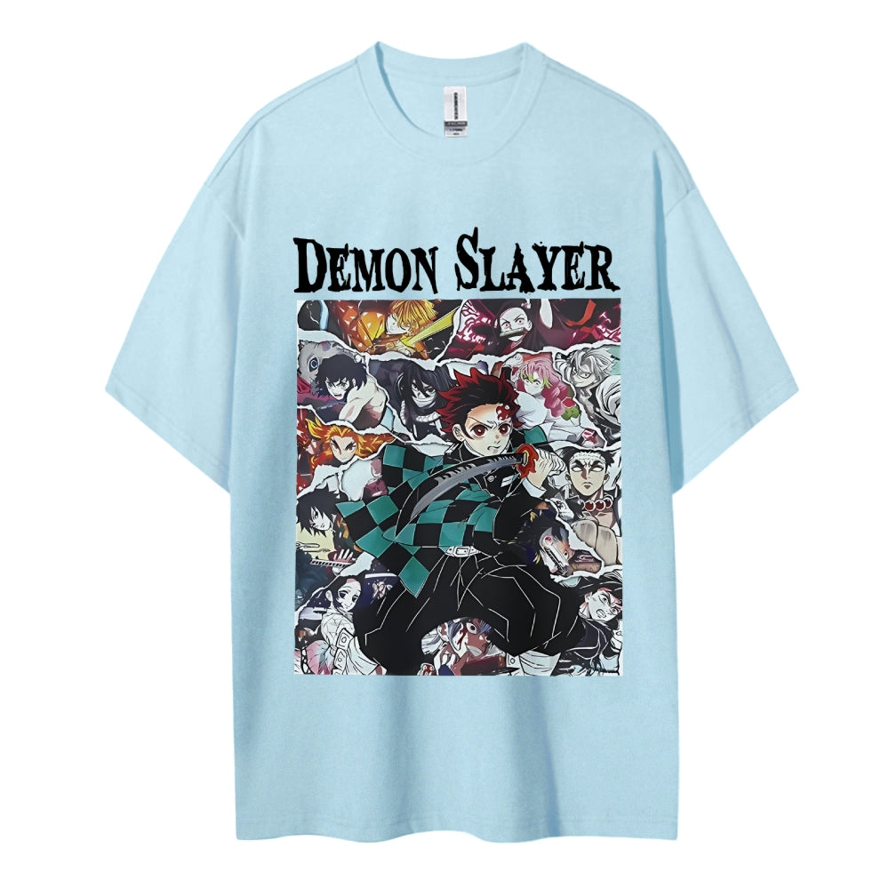 Demon Slayer Cotton Unisex Round Neck Anime T-Shirt