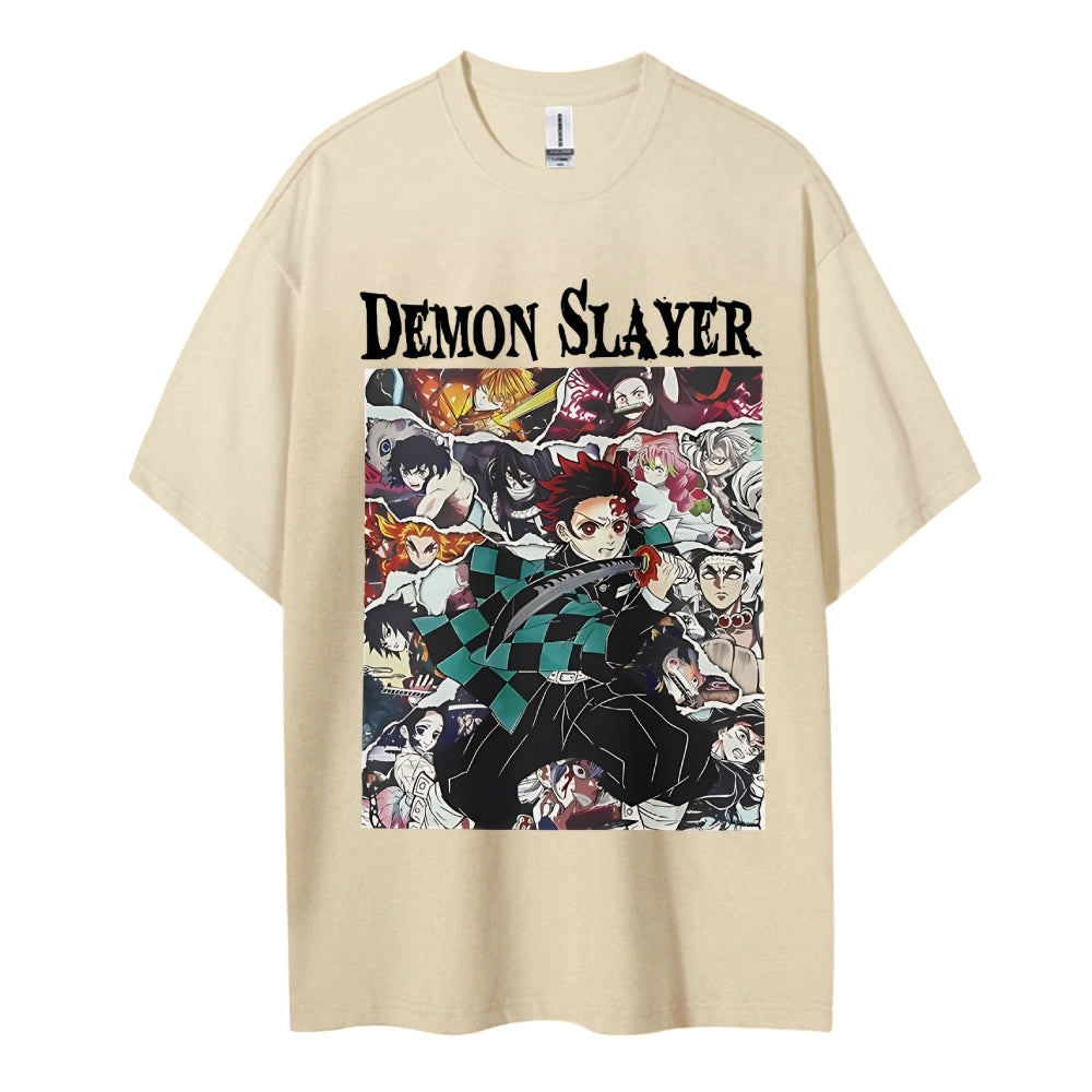 Demon Slayer Cotton Unisex Round Neck Anime T-Shirt