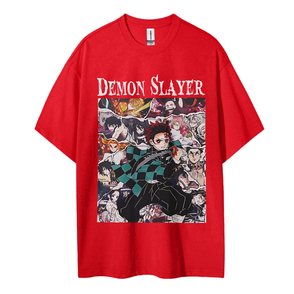 Demon Slayer Cotton Unisex Round Neck Anime T-Shirt
