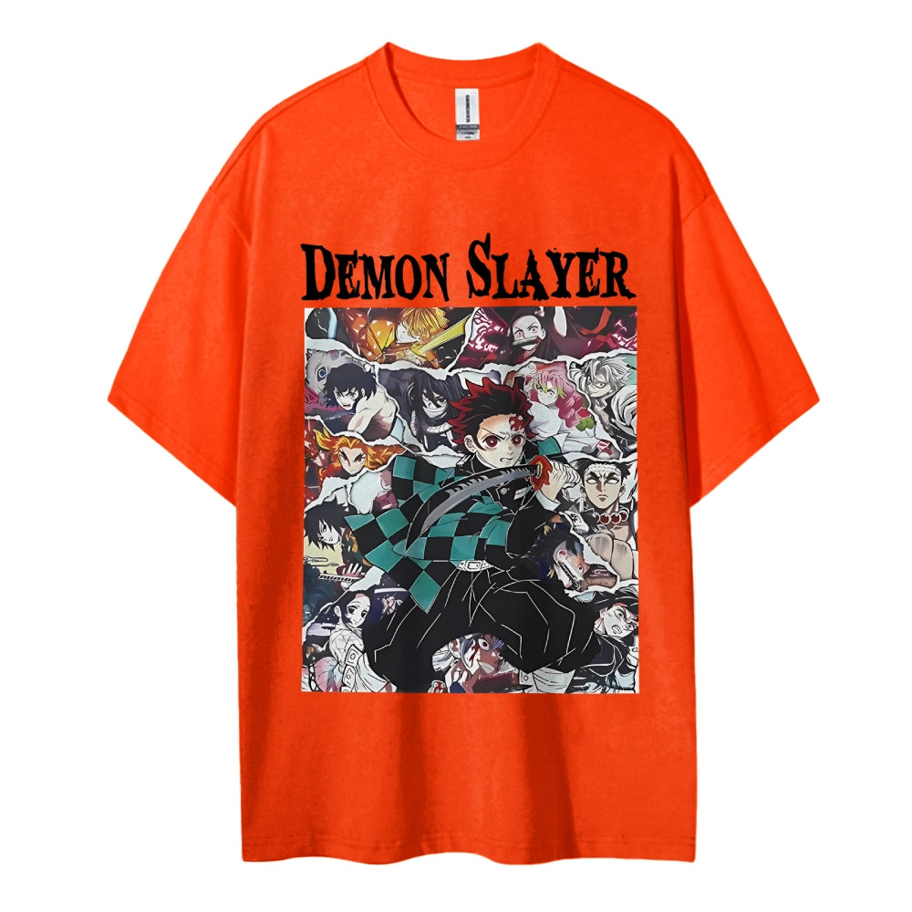 Demon Slayer Cotton Unisex Round Neck Anime T-Shirt