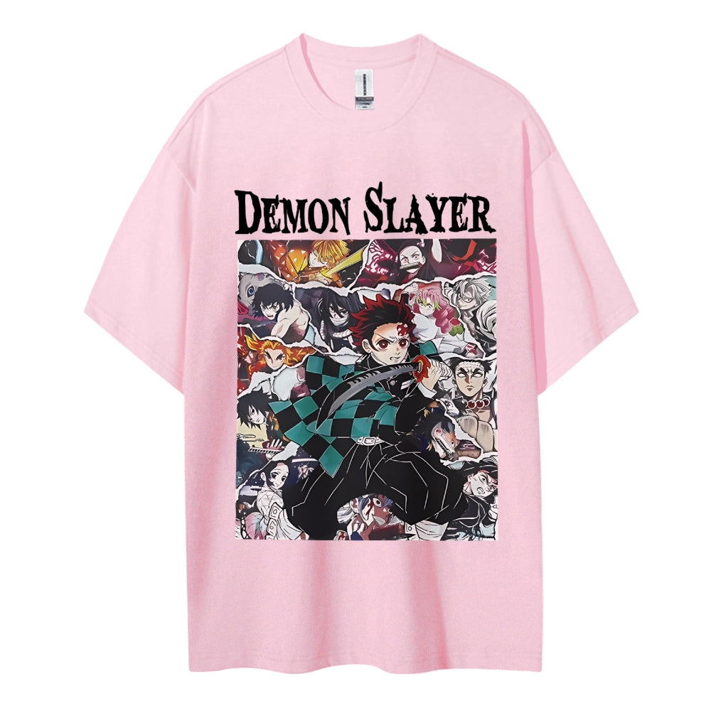 Demon Slayer Cotton Unisex Round Neck Anime T-Shirt