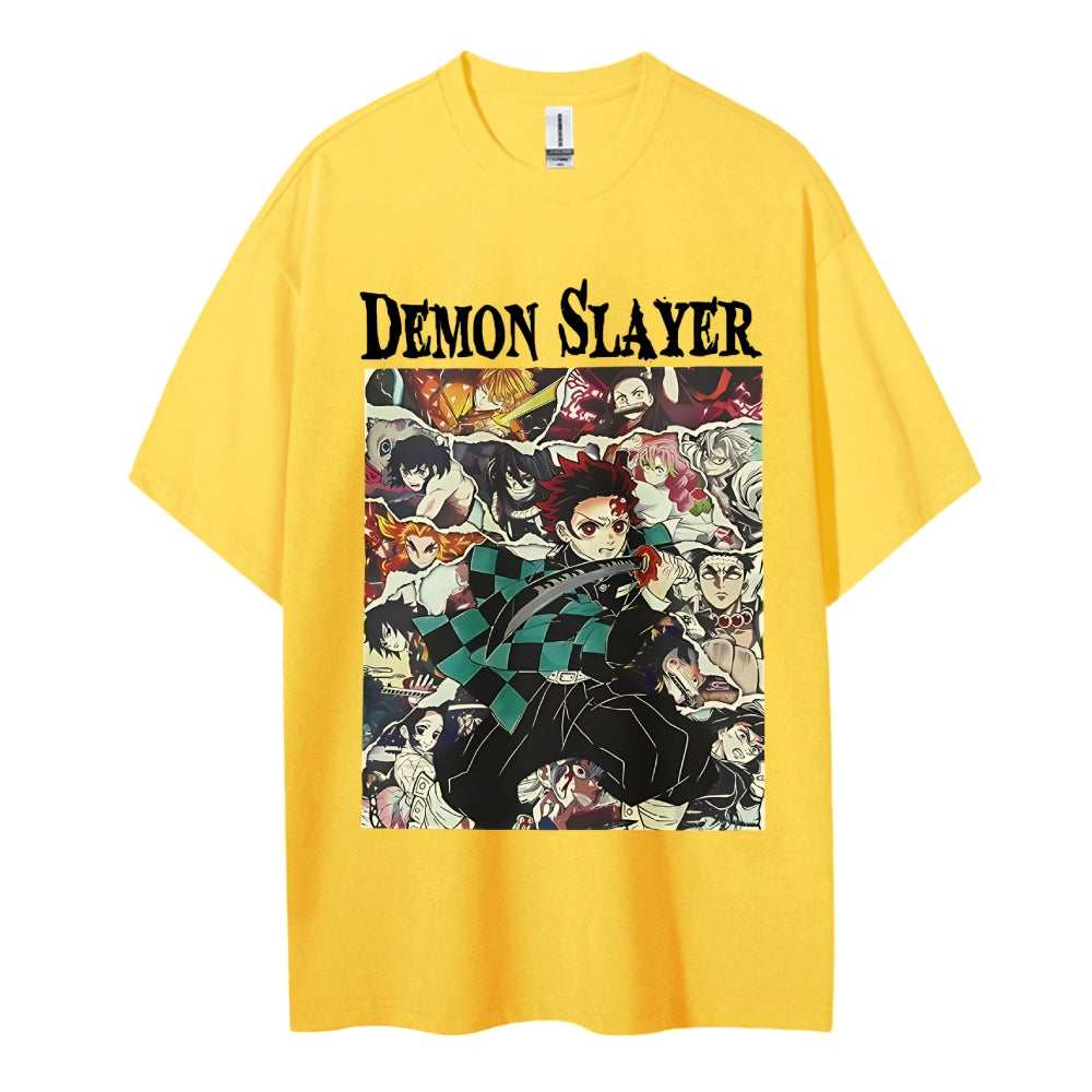 Demon Slayer Cotton Unisex Round Neck Anime T-Shirt