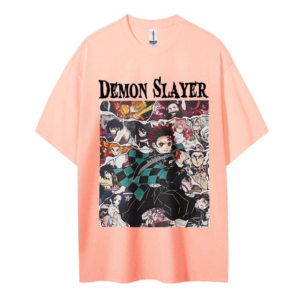 Demon Slayer Cotton Unisex Round Neck Anime T-Shirt
