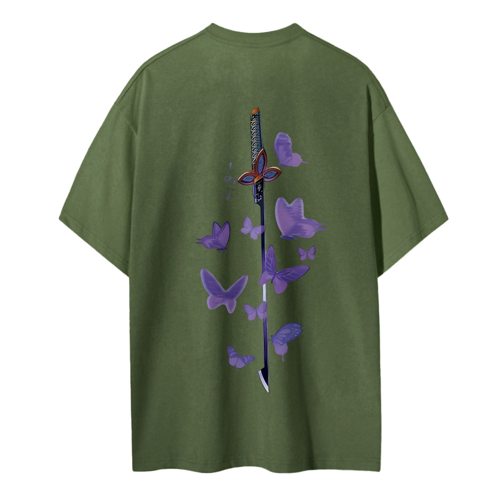 Demon Slayer: Kimetsu no Yaiba Cotton Unisex Round Neck Anime T-Shirt