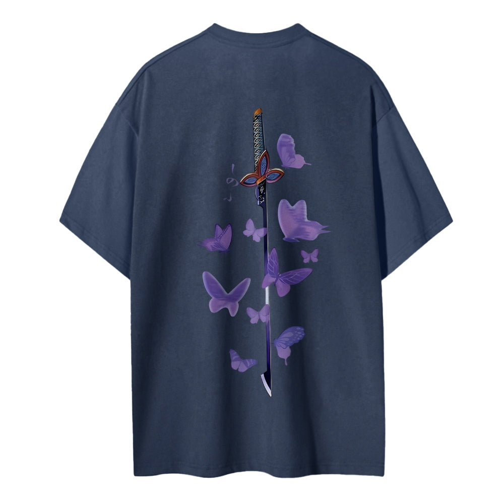 Demon Slayer: Kimetsu no Yaiba Cotton Unisex Round Neck Anime T-Shirt