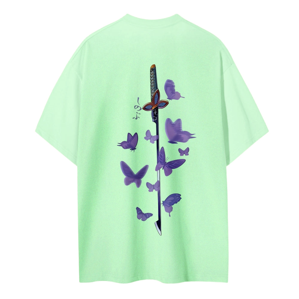 Demon Slayer: Kimetsu no Yaiba Cotton Unisex Round Neck Anime T-Shirt