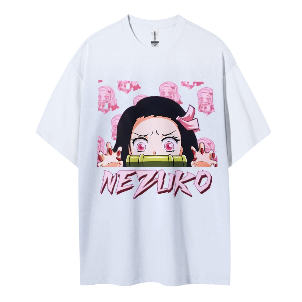 Demon Slayer: Kimetsu no Yaiba Cotton Unisex Round Neck Anime T-Shirt