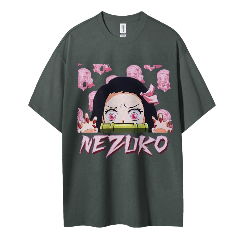 Demon Slayer: Kimetsu no Yaiba Cotton Unisex Round Neck Anime T-Shirt