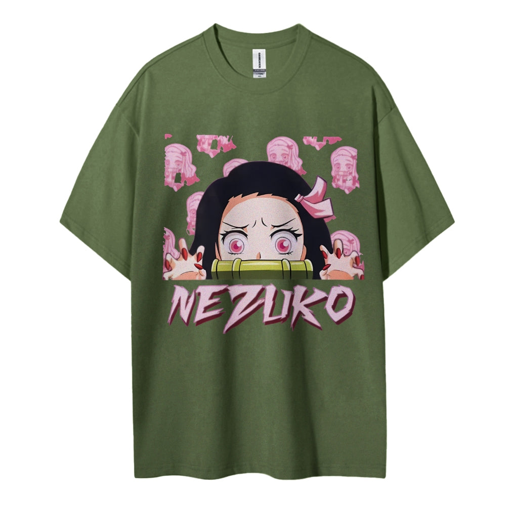 Demon Slayer: Kimetsu no Yaiba Cotton Unisex Round Neck Anime T-Shirt