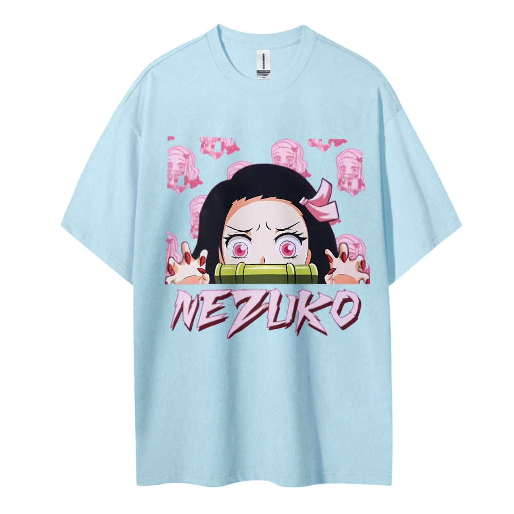Demon Slayer: Kimetsu no Yaiba Cotton Unisex Round Neck Anime T-Shirt