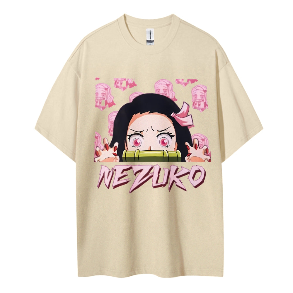 Demon Slayer: Kimetsu no Yaiba Cotton Unisex Round Neck Anime T-Shirt