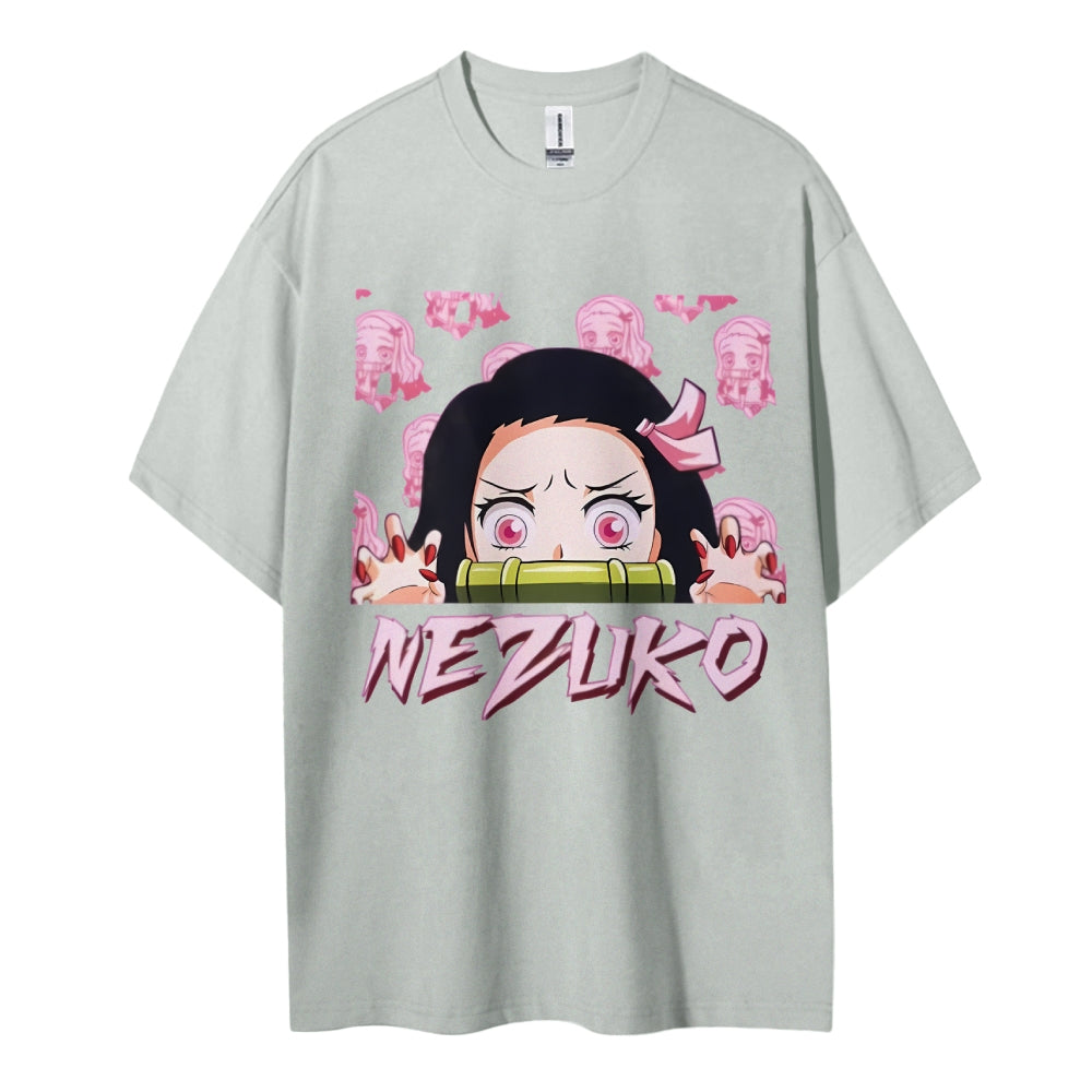 Demon Slayer: Kimetsu no Yaiba Cotton Unisex Round Neck Anime T-Shirt
