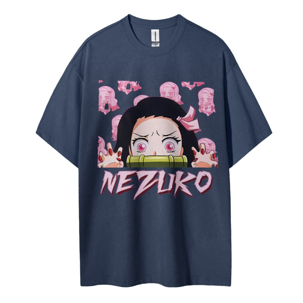 Demon Slayer: Kimetsu no Yaiba Cotton Unisex Round Neck Anime T-Shirt