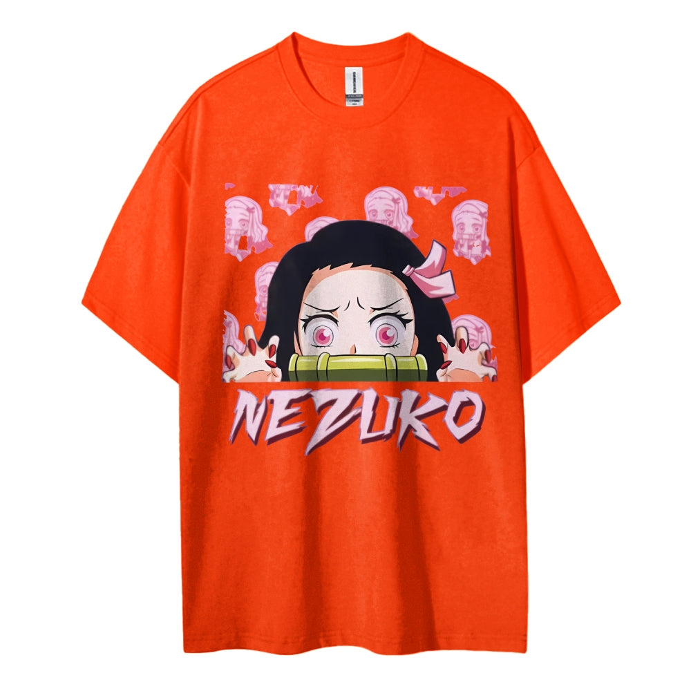 Demon Slayer: Kimetsu no Yaiba Cotton Unisex Round Neck Anime T-Shirt