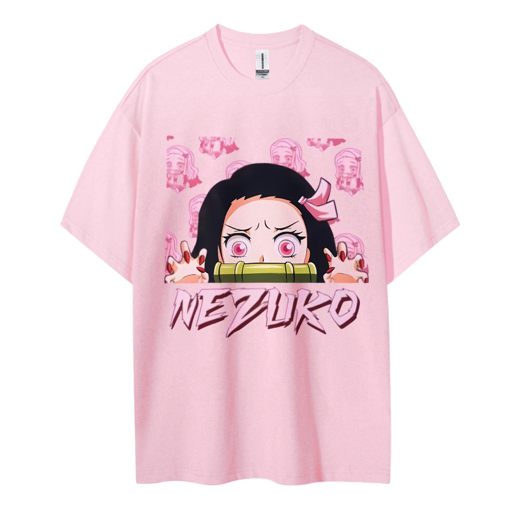 Demon Slayer: Kimetsu no Yaiba Cotton Unisex Round Neck Anime T-Shirt