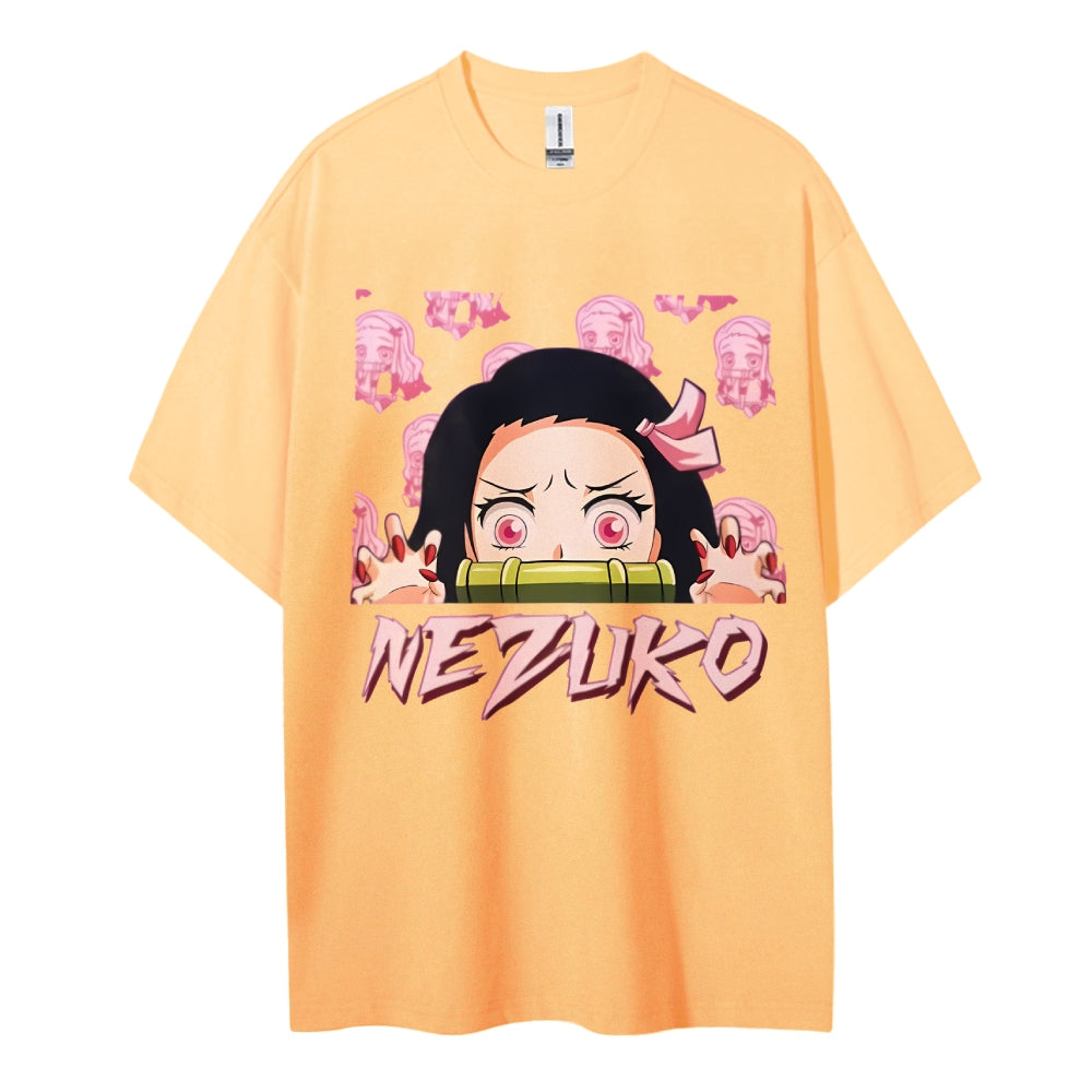 Demon Slayer: Kimetsu no Yaiba Cotton Unisex Round Neck Anime T-Shirt