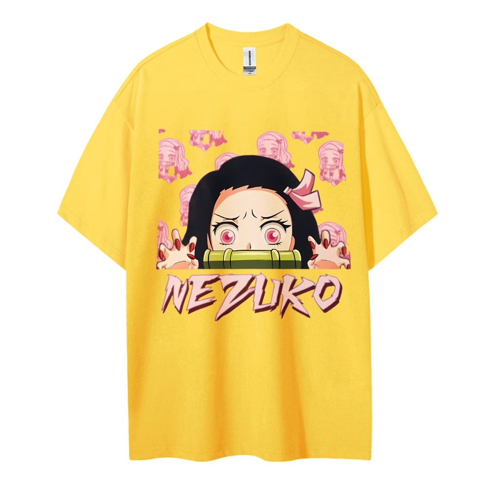 Demon Slayer: Kimetsu no Yaiba Cotton Unisex Round Neck Anime T-Shirt
