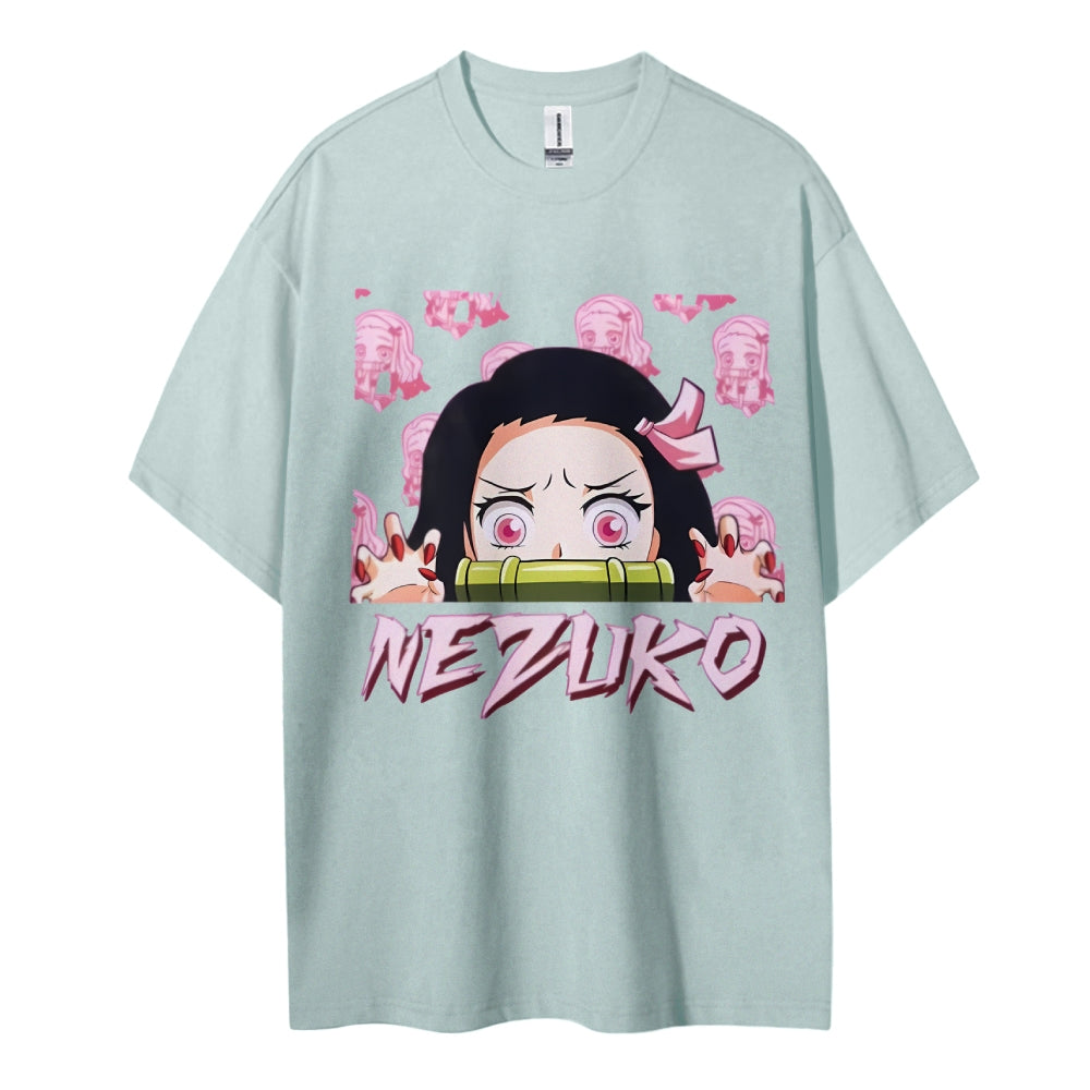 Demon Slayer: Kimetsu no Yaiba Cotton Unisex Round Neck Anime T-Shirt