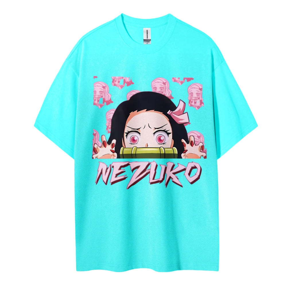 Demon Slayer: Kimetsu no Yaiba Cotton Unisex Round Neck Anime T-Shirt