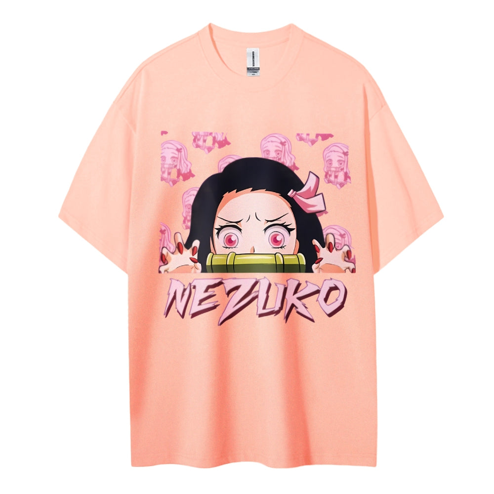 Demon Slayer: Kimetsu no Yaiba Cotton Unisex Round Neck Anime T-Shirt