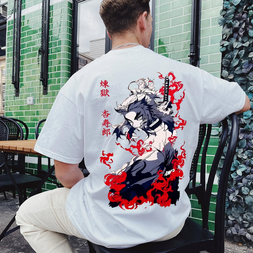 Demon Slayer: Kimetsu no Yaiba Cotton Unisex Round Neck Anime T-Shirt