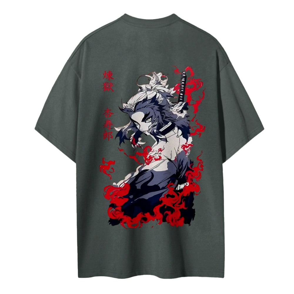 Demon Slayer: Kimetsu no Yaiba Cotton Unisex Round Neck Anime T-Shirt