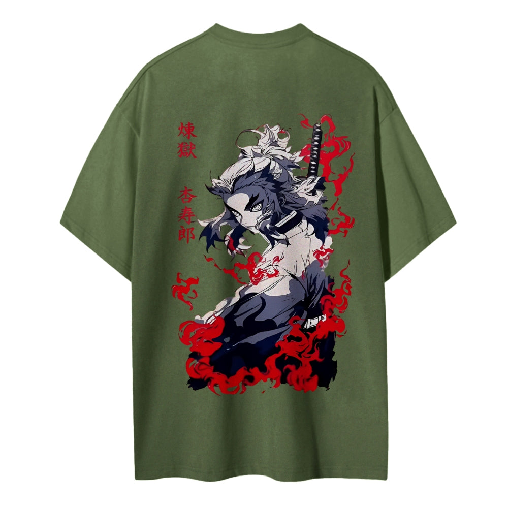 Demon Slayer: Kimetsu no Yaiba Cotton Unisex Round Neck Anime T-Shirt