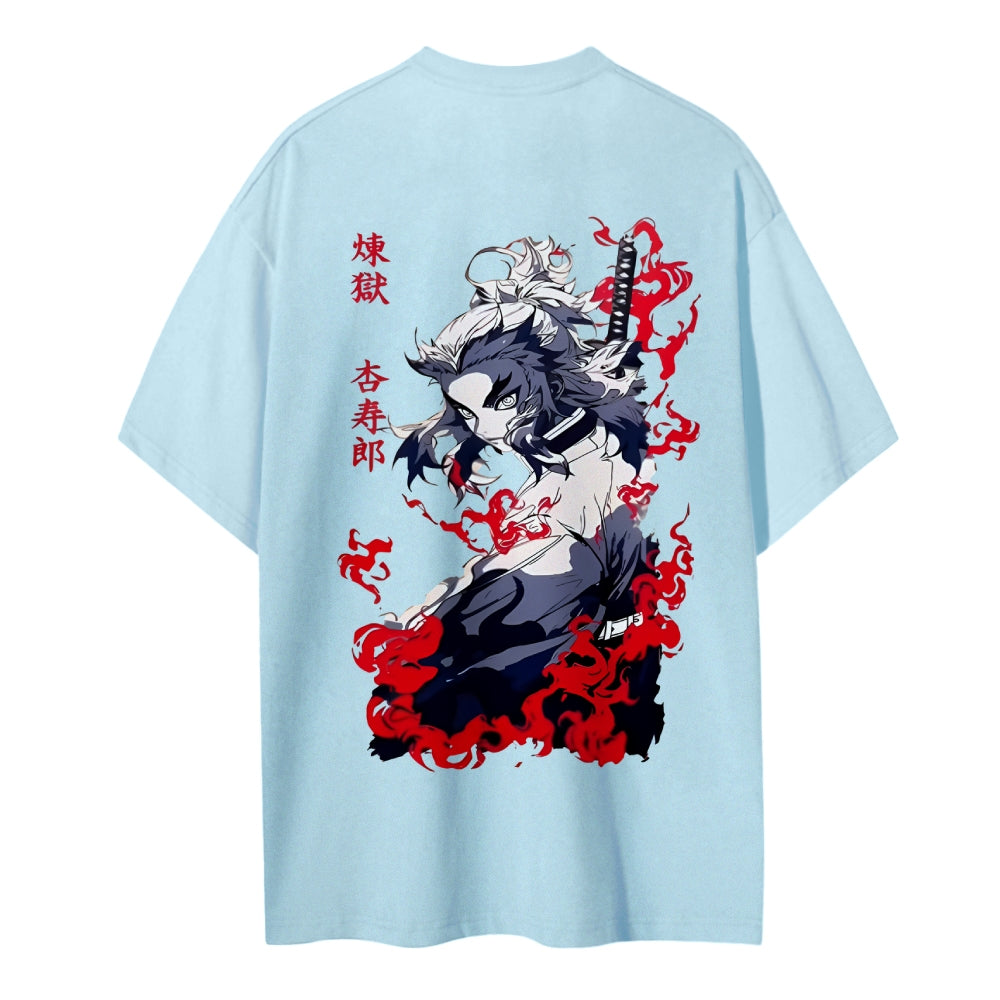 Demon Slayer: Kimetsu no Yaiba Cotton Unisex Round Neck Anime T-Shirt