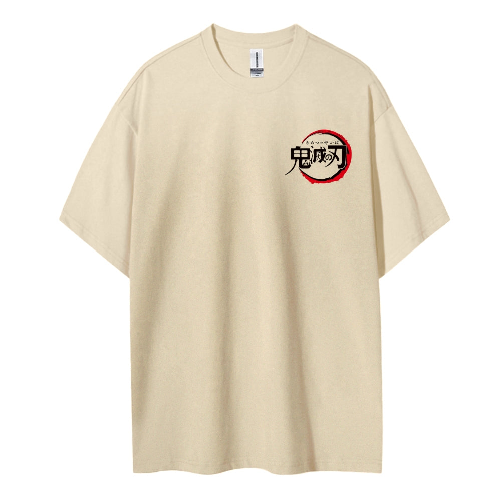 Demon Slayer: Kimetsu no Yaiba Cotton Unisex Round Neck Anime T-Shirt