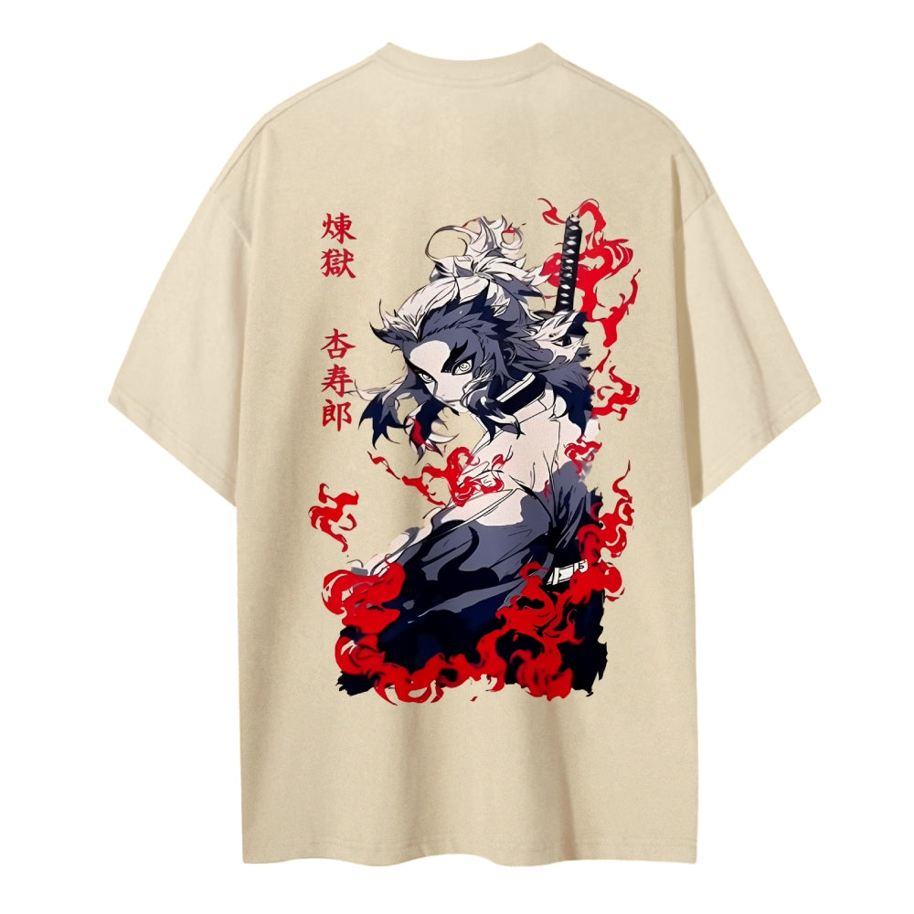 Demon Slayer: Kimetsu no Yaiba Cotton Unisex Round Neck Anime T-Shirt