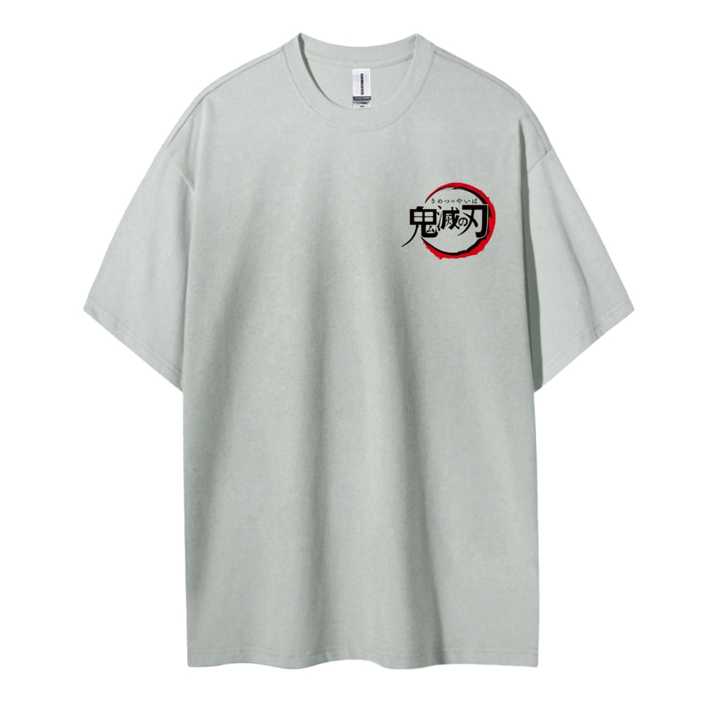 Demon Slayer: Kimetsu no Yaiba Cotton Unisex Round Neck Anime T-Shirt