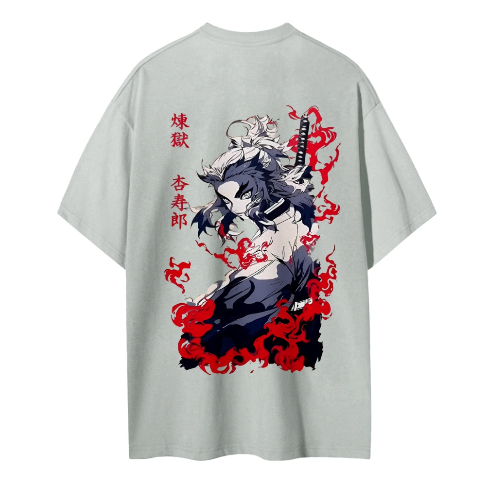 Demon Slayer: Kimetsu no Yaiba Cotton Unisex Round Neck Anime T-Shirt