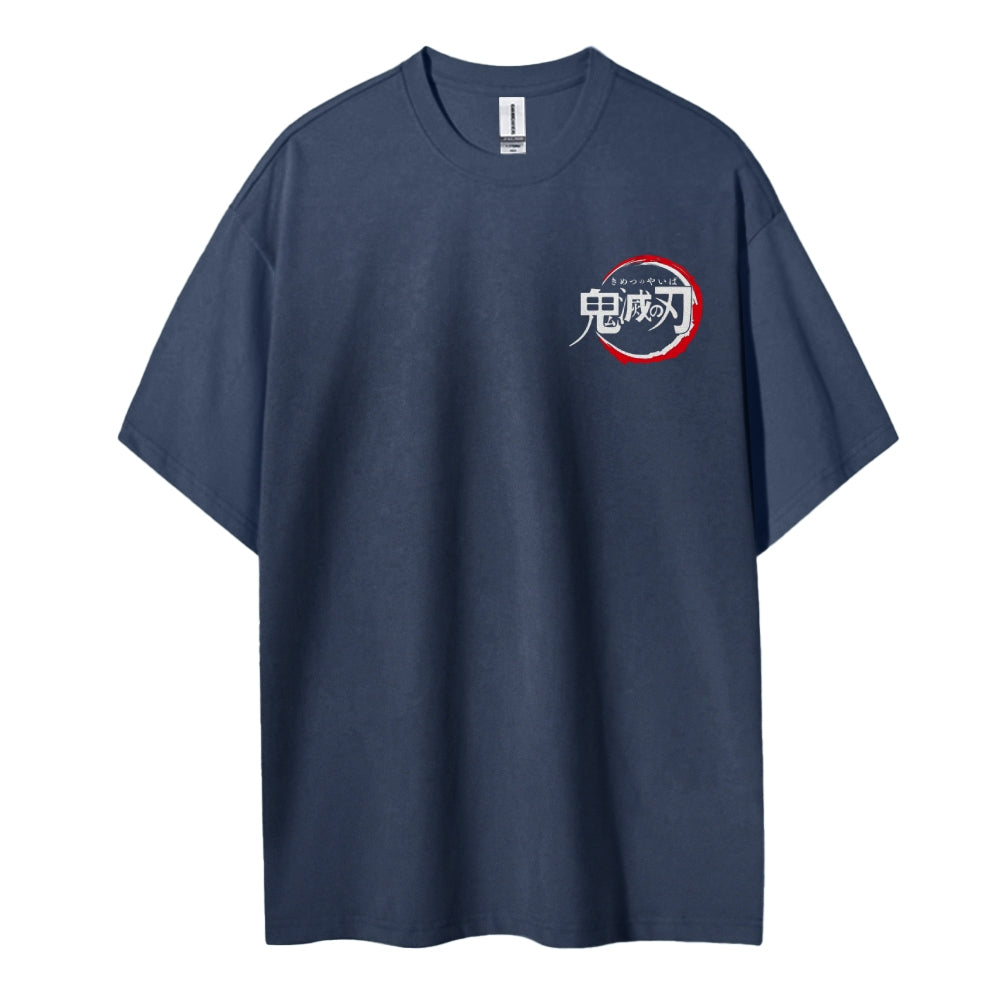 Demon Slayer: Kimetsu no Yaiba Cotton Unisex Round Neck Anime T-Shirt