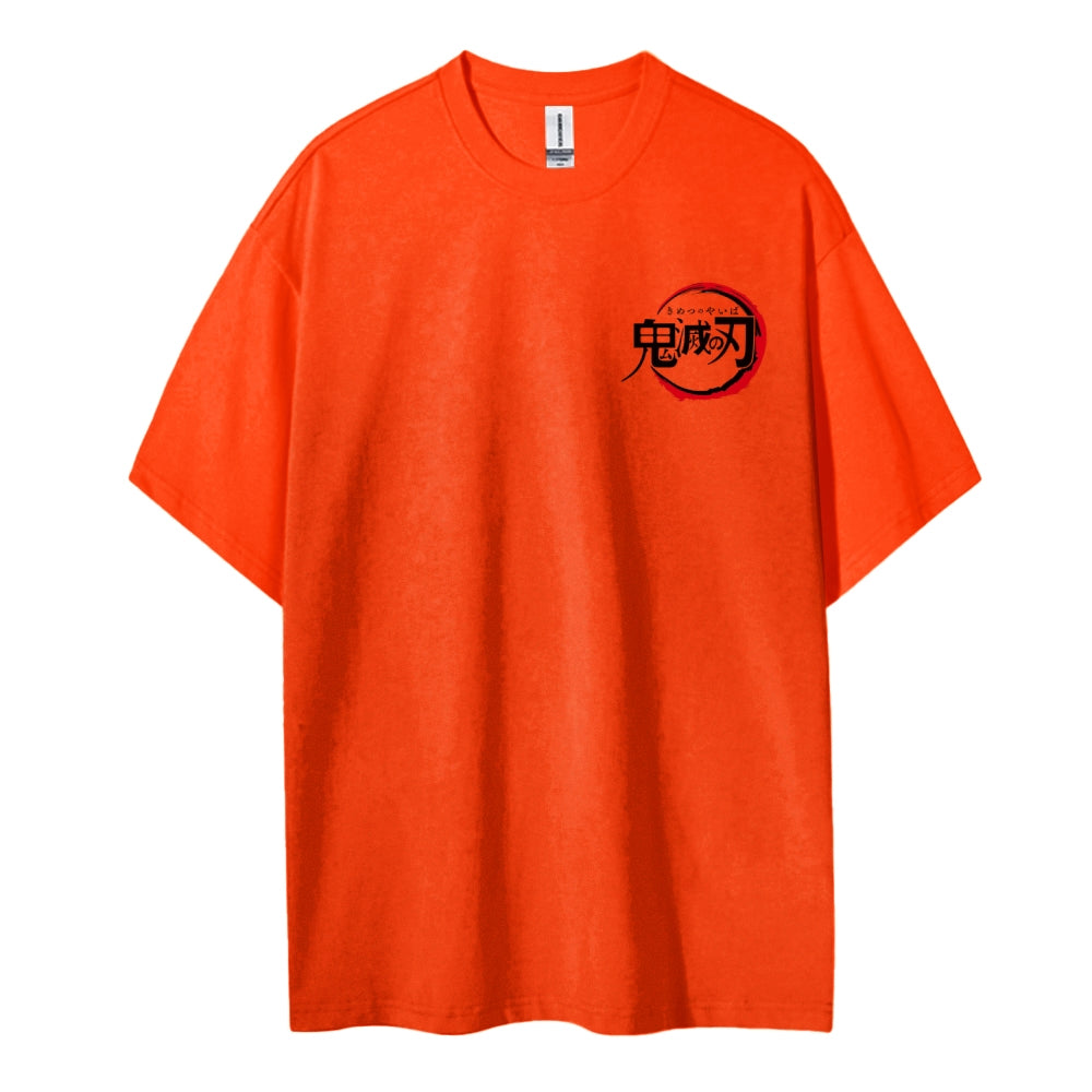 Demon Slayer: Kimetsu no Yaiba Cotton Unisex Round Neck Anime T-Shirt