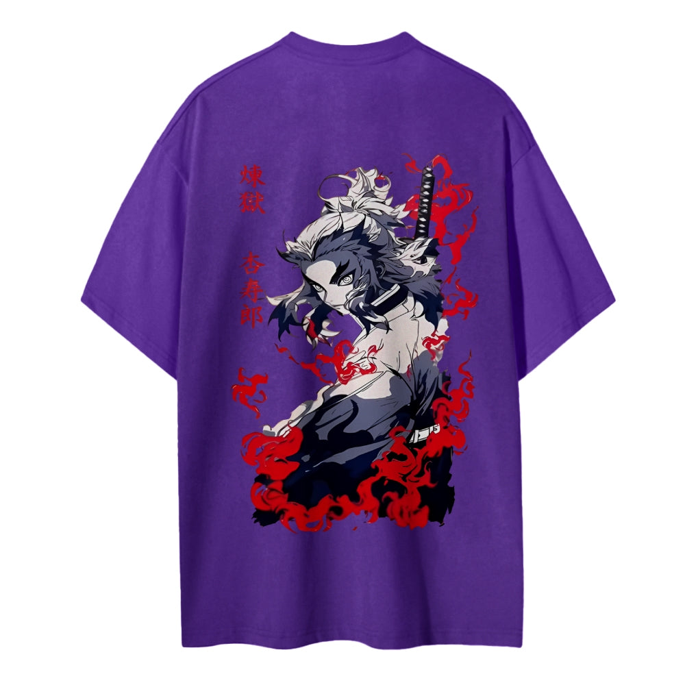 Demon Slayer: Kimetsu no Yaiba Cotton Unisex Round Neck Anime T-Shirt