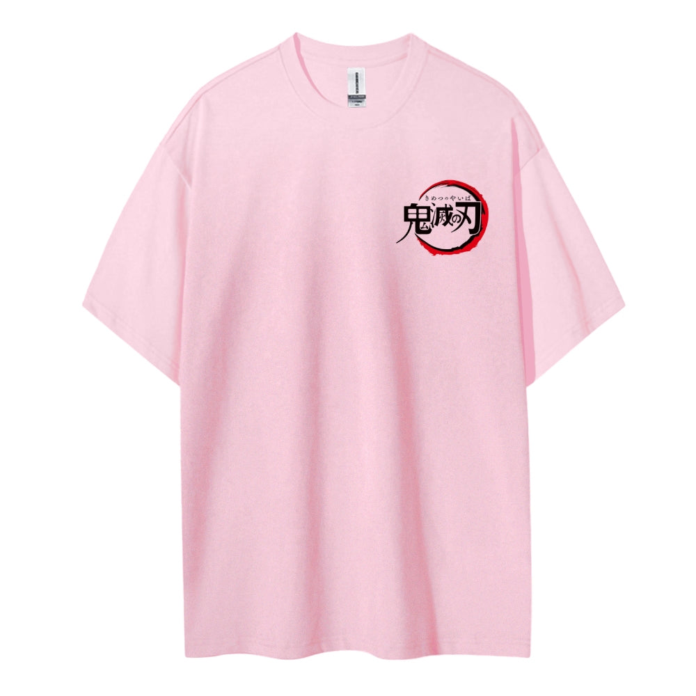 Demon Slayer: Kimetsu no Yaiba Cotton Unisex Round Neck Anime T-Shirt