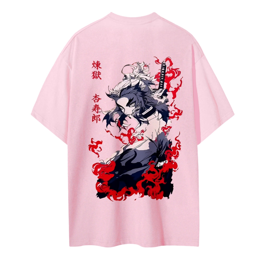 Demon Slayer: Kimetsu no Yaiba Cotton Unisex Round Neck Anime T-Shirt