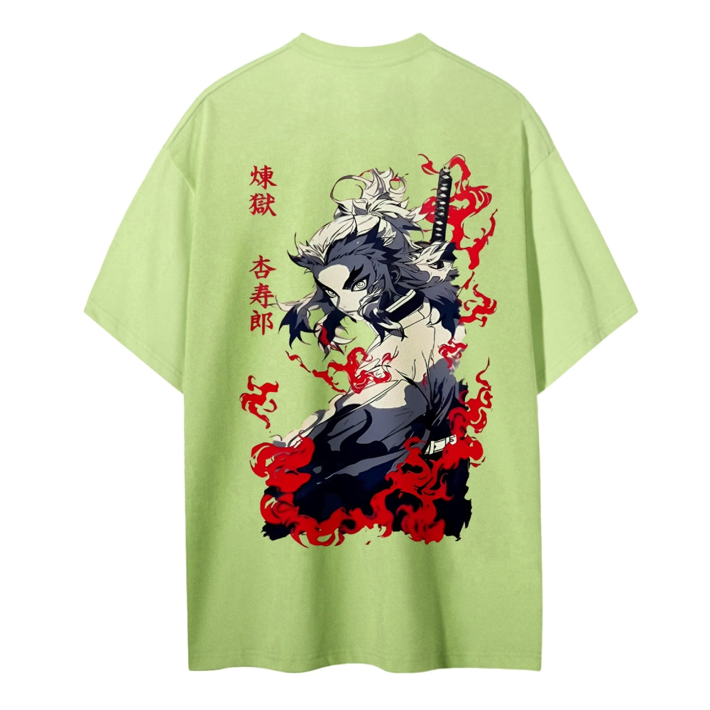 Demon Slayer: Kimetsu no Yaiba Cotton Unisex Round Neck Anime T-Shirt