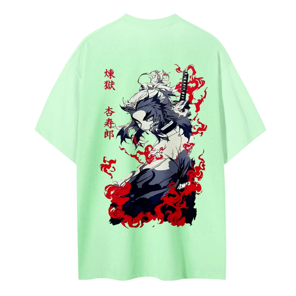 Demon Slayer: Kimetsu no Yaiba Cotton Unisex Round Neck Anime T-Shirt