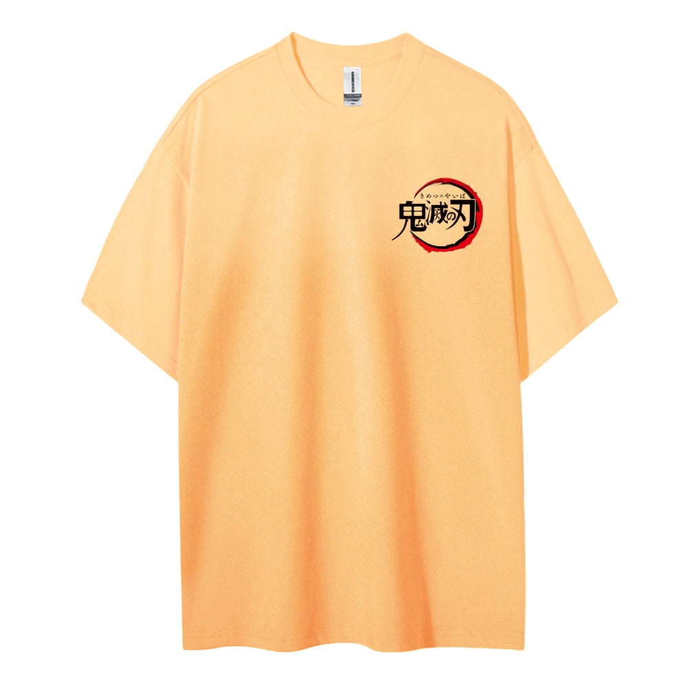 Demon Slayer: Kimetsu no Yaiba Cotton Unisex Round Neck Anime T-Shirt
