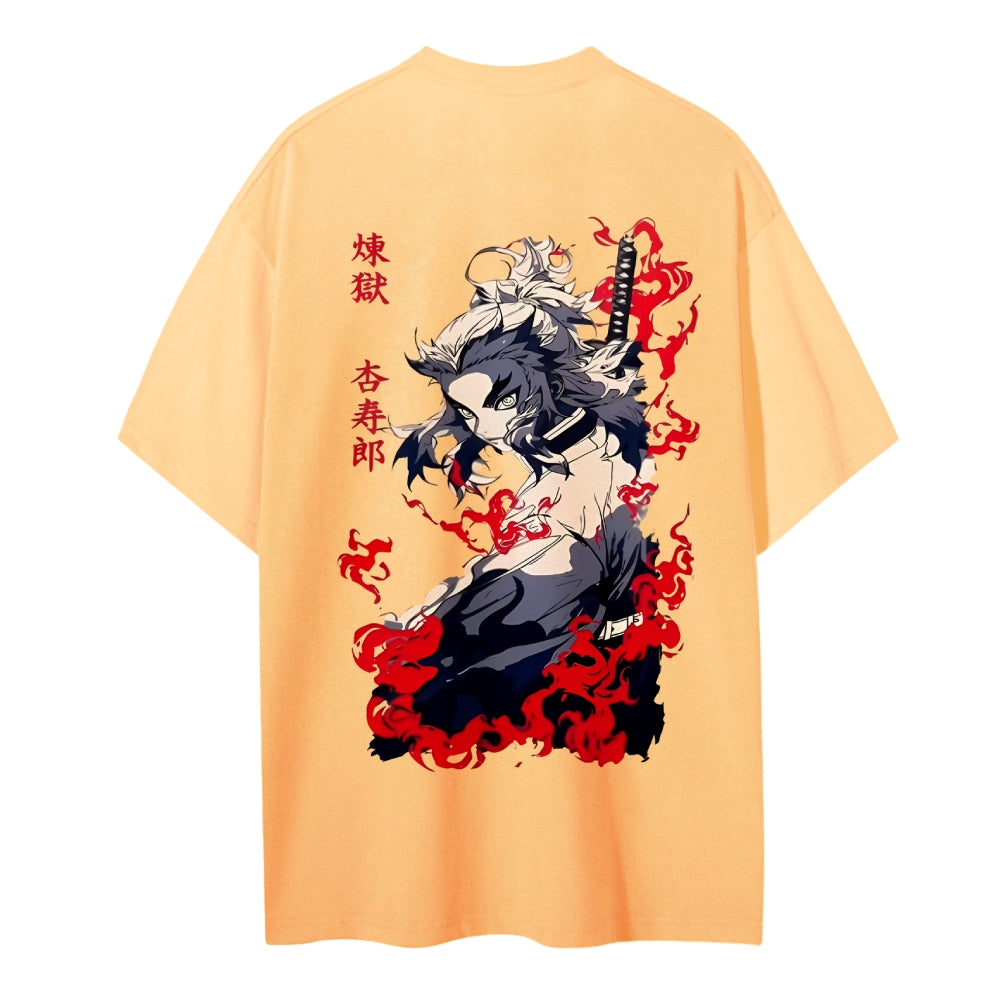 Demon Slayer: Kimetsu no Yaiba Cotton Unisex Round Neck Anime T-Shirt
