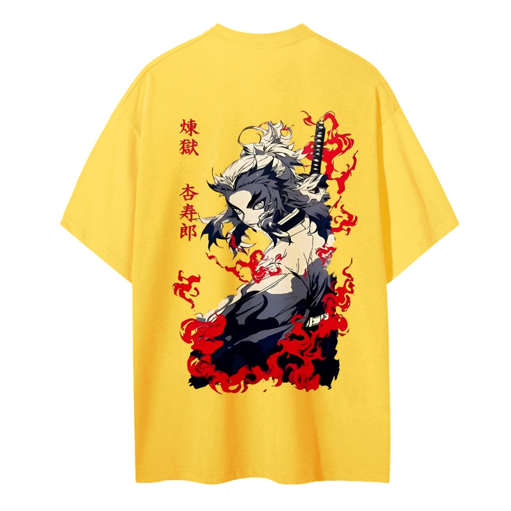 Demon Slayer: Kimetsu no Yaiba Cotton Unisex Round Neck Anime T-Shirt