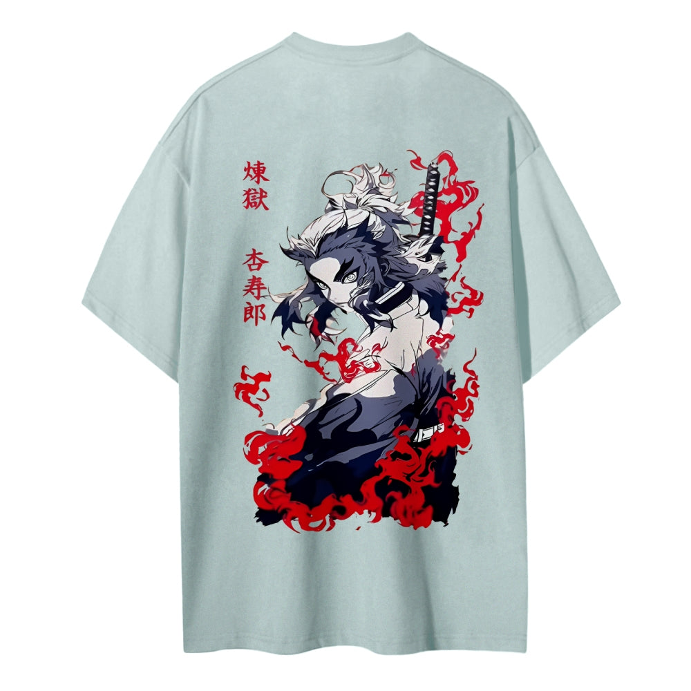 Demon Slayer: Kimetsu no Yaiba Cotton Unisex Round Neck Anime T-Shirt