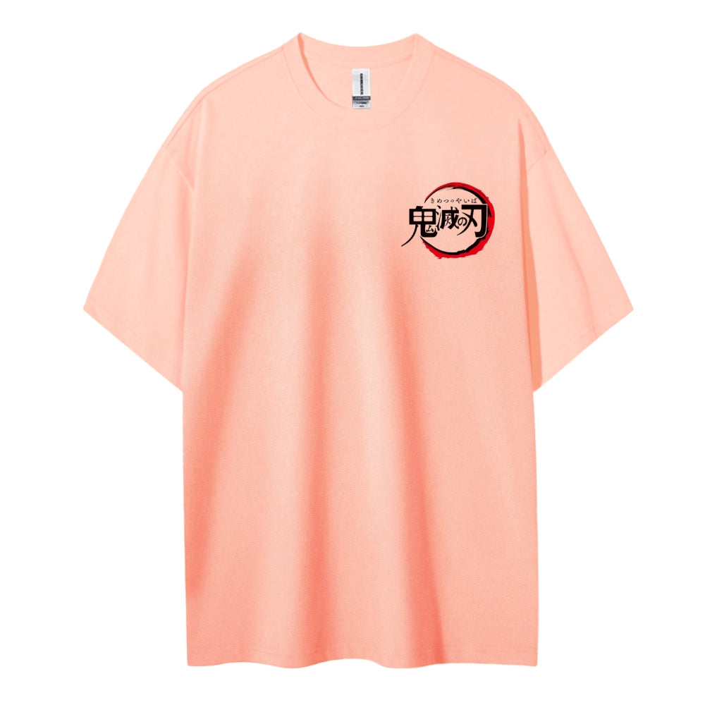 Demon Slayer: Kimetsu no Yaiba Cotton Unisex Round Neck Anime T-Shirt