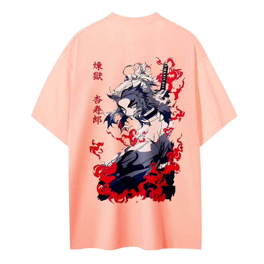 Demon Slayer: Kimetsu no Yaiba Cotton Unisex Round Neck Anime T-Shirt