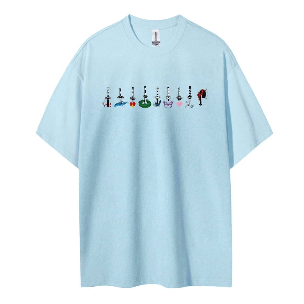 Demon Slayer: Kimetsu no Yaiba Cotton Unisex Round Neck Anime T-Shirt