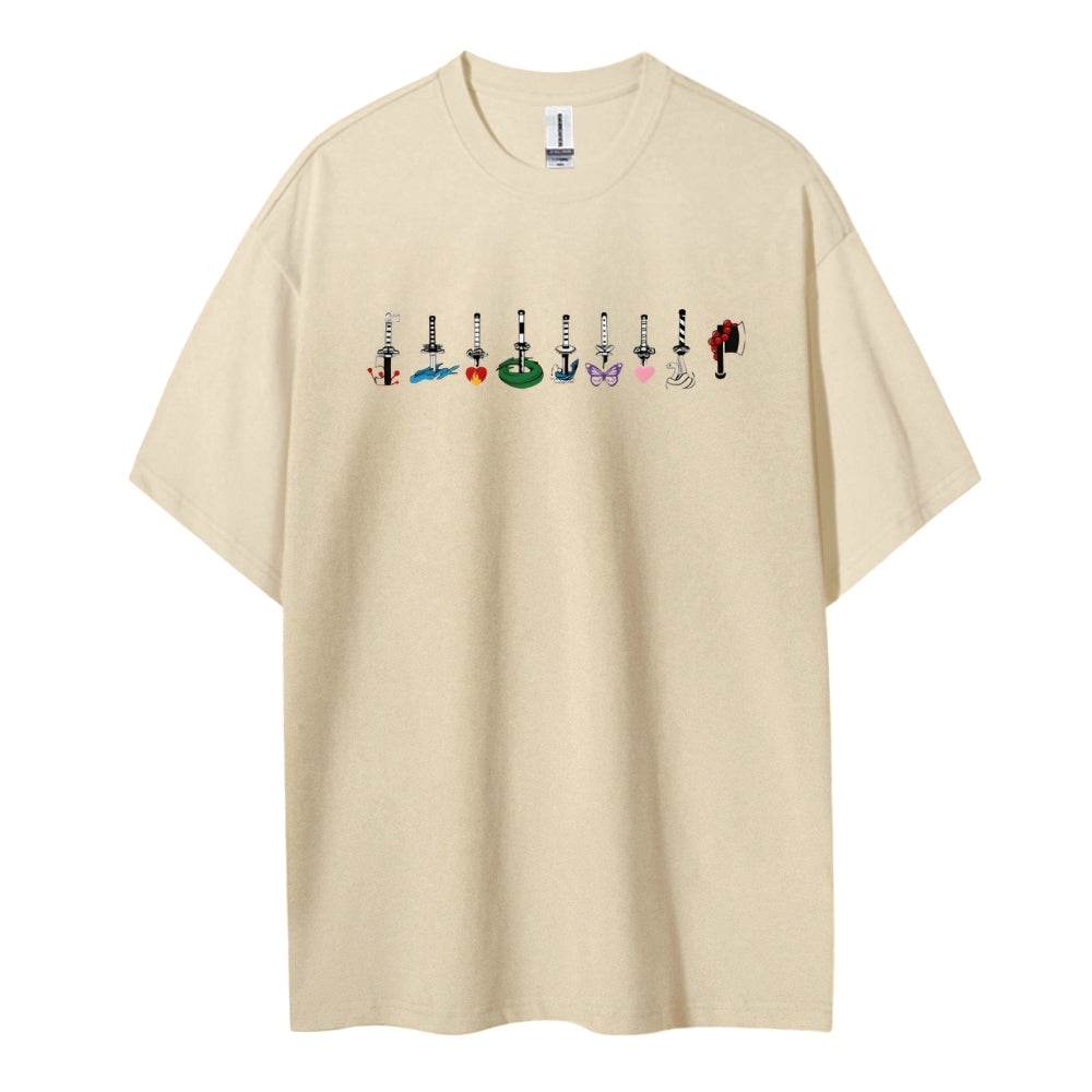 Demon Slayer: Kimetsu no Yaiba Cotton Unisex Round Neck Anime T-Shirt