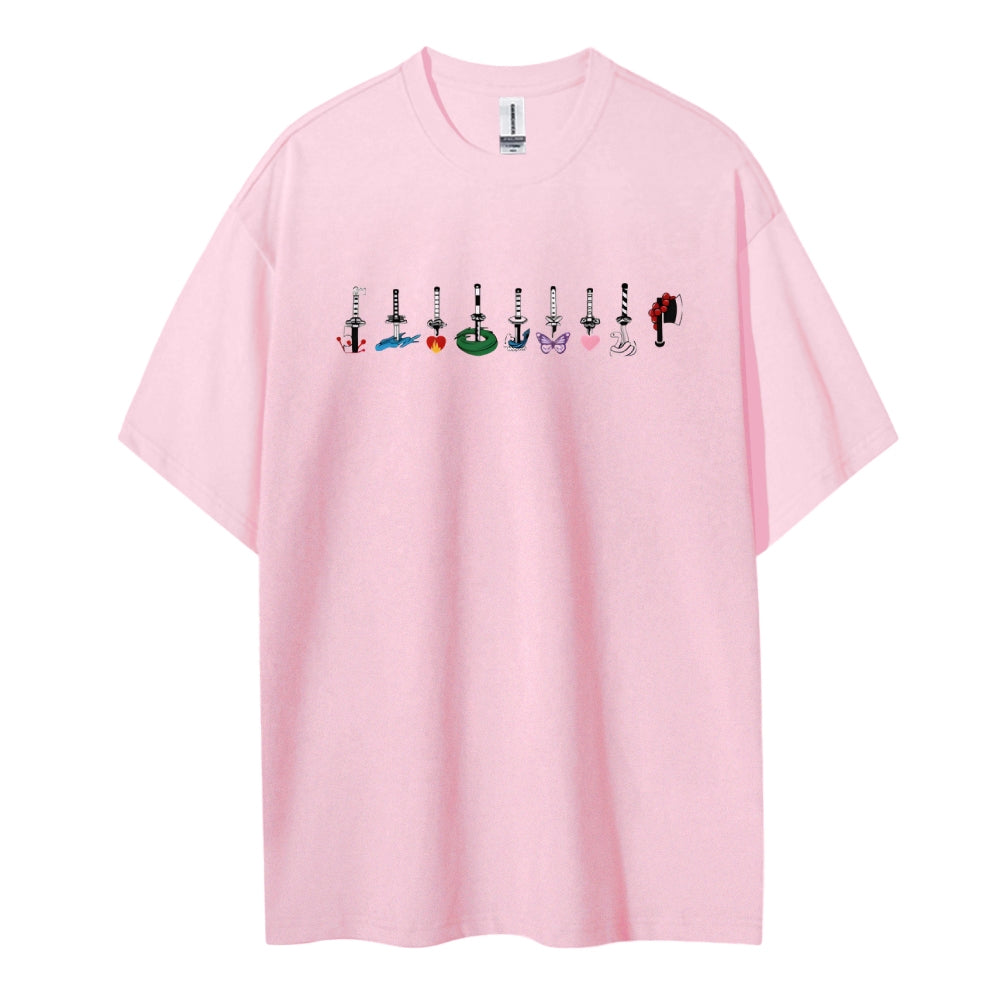 Demon Slayer: Kimetsu no Yaiba Cotton Unisex Round Neck Anime T-Shirt
