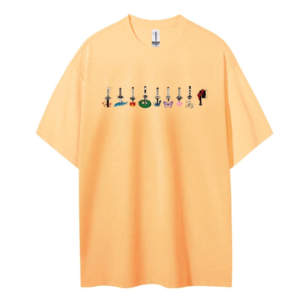Demon Slayer: Kimetsu no Yaiba Cotton Unisex Round Neck Anime T-Shirt